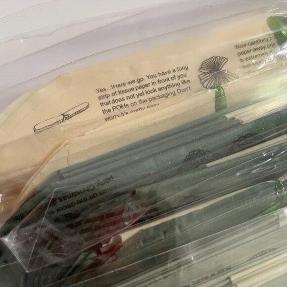 Neutral Green & Cream Tissue Pom Pom Decor Kit - Picture 7 of 9